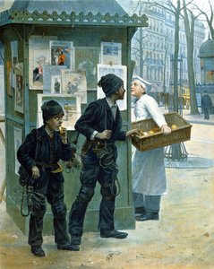 Kenyeret lopó kéményseprők, 1897